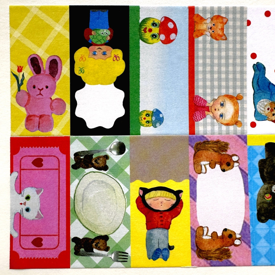 Tegamisha x marini * monteany - Tanoshii petit sticky memo roll SAMPLES