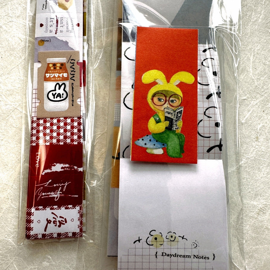 Tegamisha x marini * monteany - Tanoshii petit sticky memo roll SAMPLES