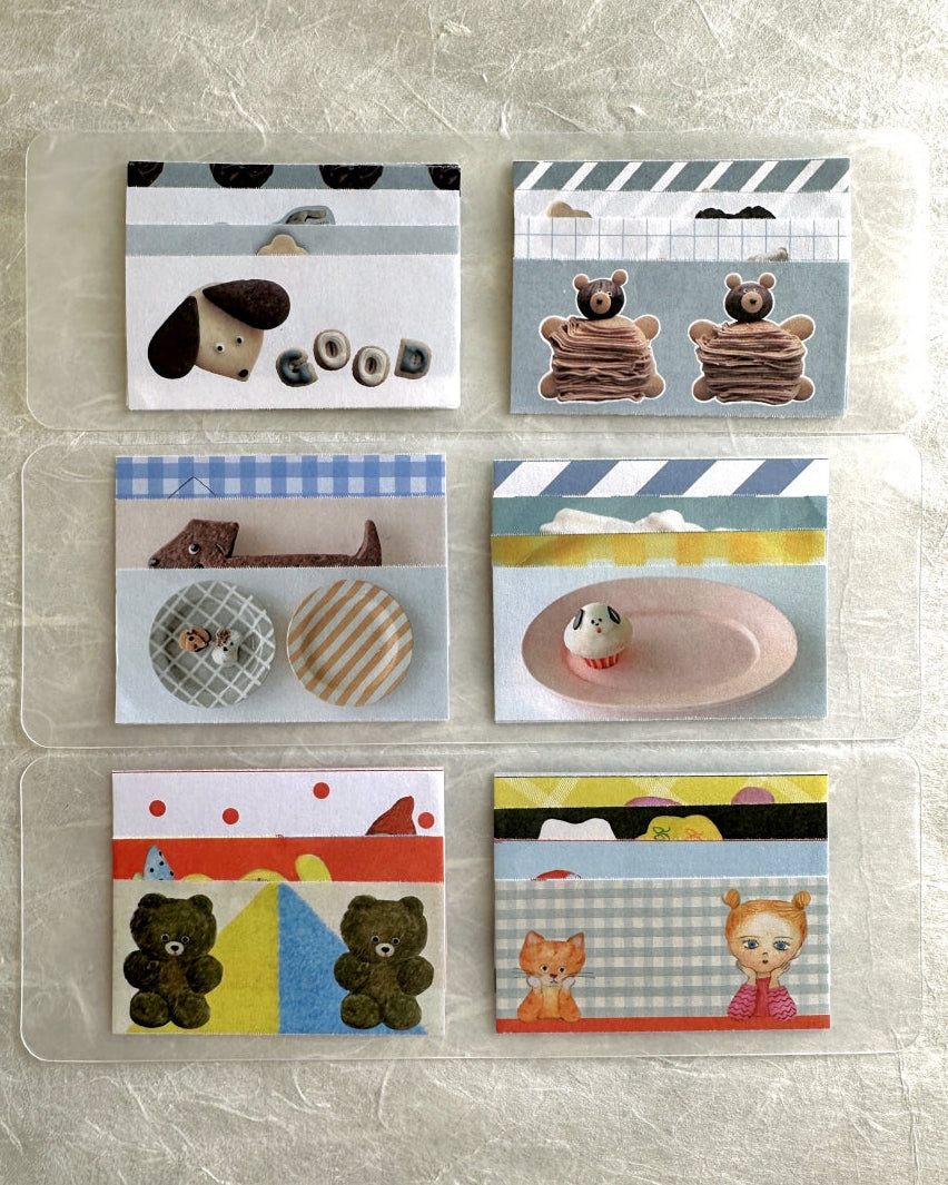 Tegamisha x marini * monteany - Tanoshii petit sticky memo roll SAMPLES
