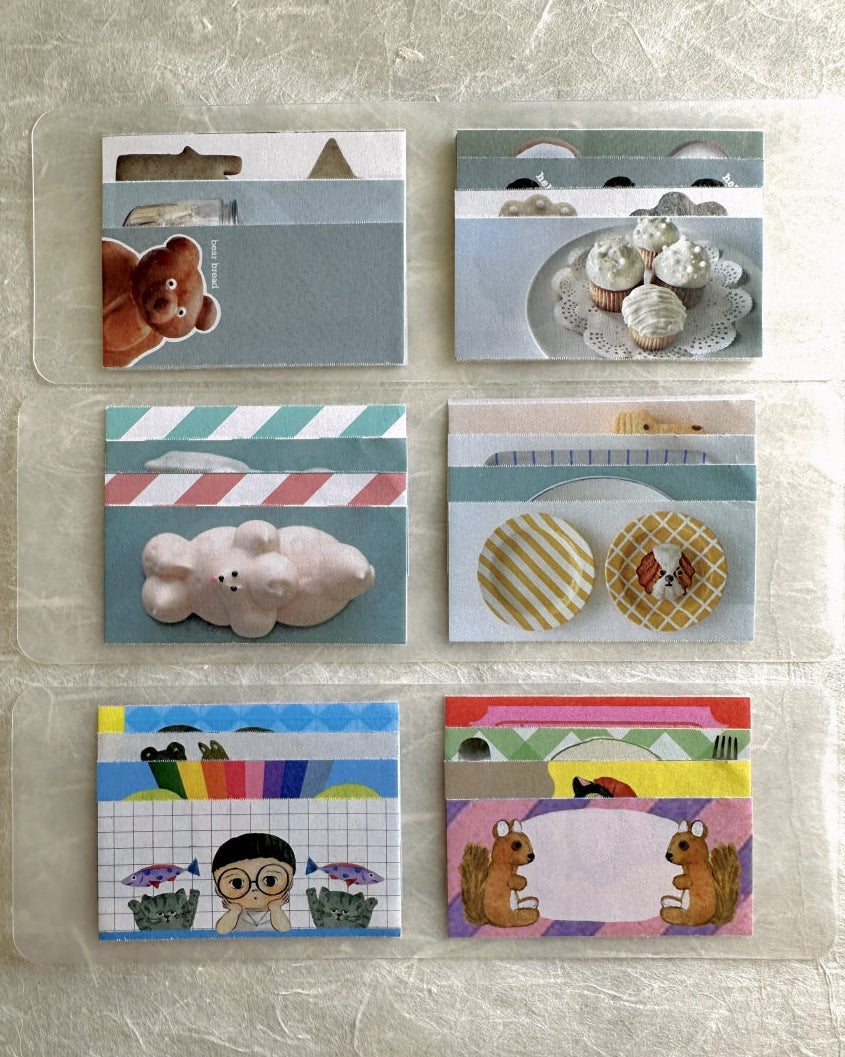 Tegamisha x marini * monteany - Tanoshii petit sticky memo roll SAMPLES