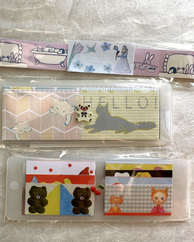 Tegamisha x marini * monteany - Tanoshii petit sticky memo roll SAMPLES