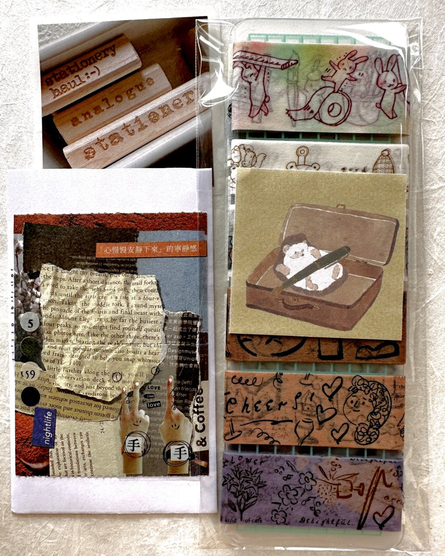Maruco Art - Stationery Bunny washi tape SAMPLES