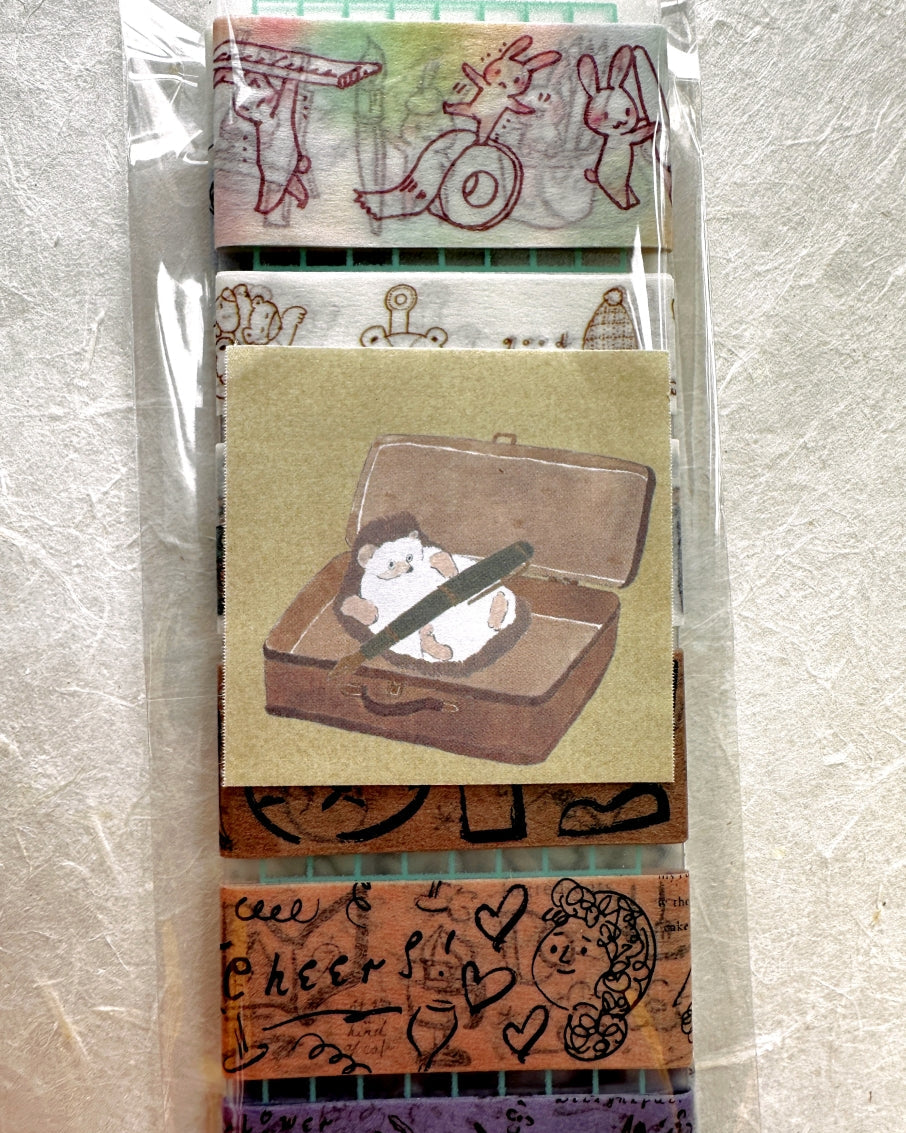 Maruco Art - Stationery Bunny washi tape SAMPLES