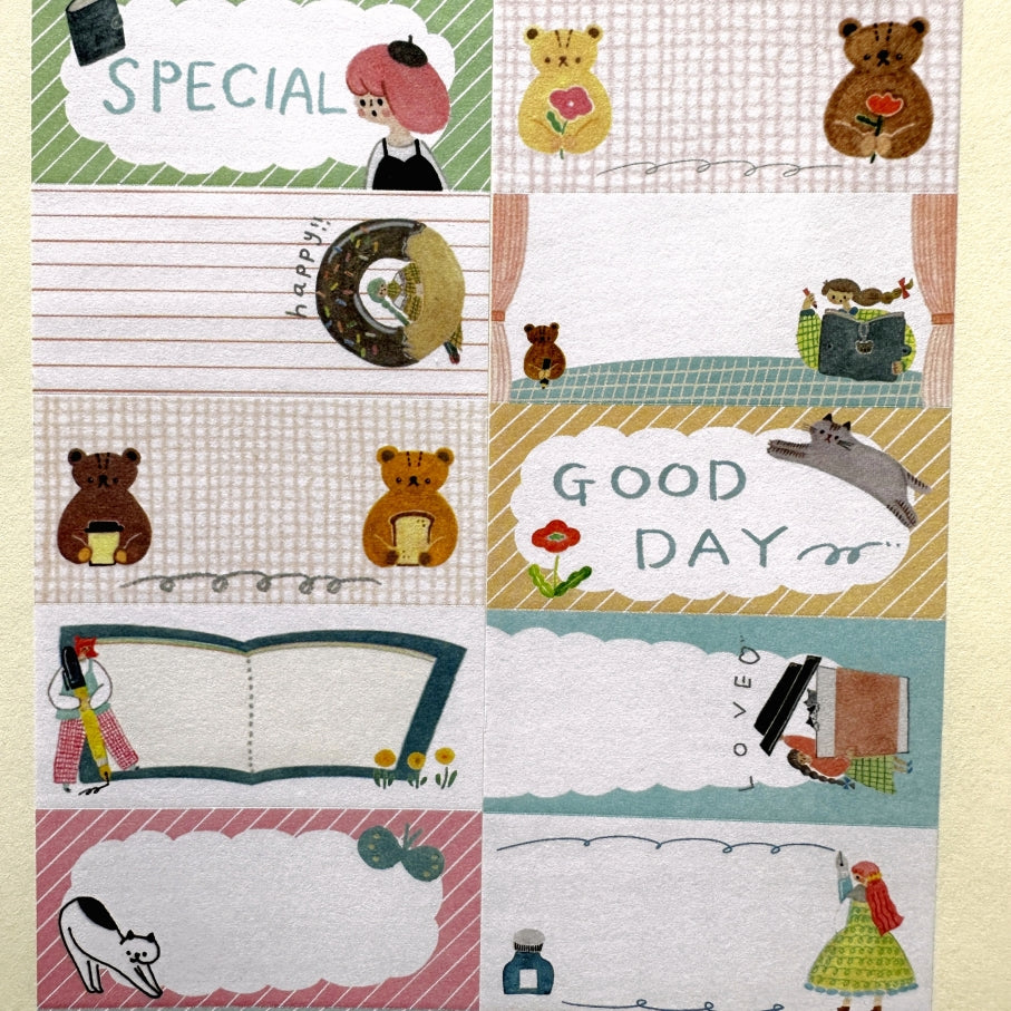 Tegamisha x Cotori Cotori - Good Day! petit sticky memo roll SAMPLES