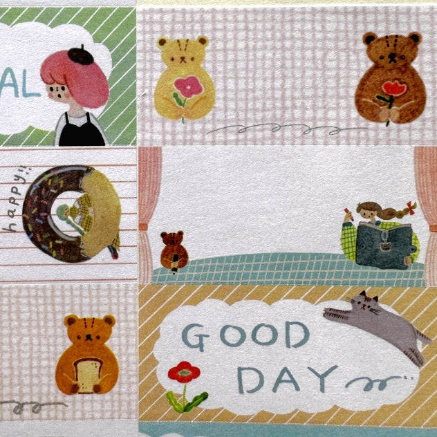Tegamisha x Cotori Cotori - Good Day! petit sticky memo roll SAMPLES
