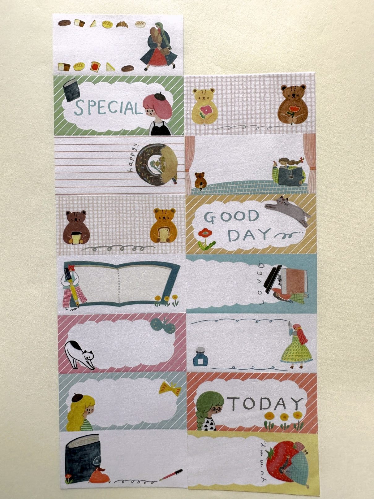 Tegamisha x Cotori Cotori - Good Day! petit sticky memo roll SAMPLES