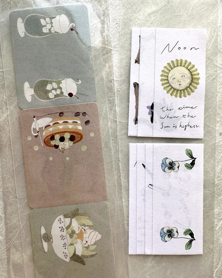 Tegamisha x oudmijin - 15 Pieces of Time petit sticky memo roll SAMPLES