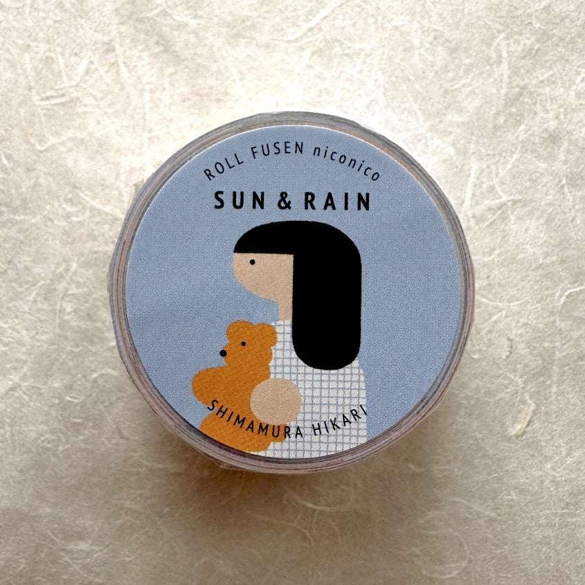 Tegamisha x Shimamura Hikari - Sun & Rain mini square memo sticky roll SAMPLES
