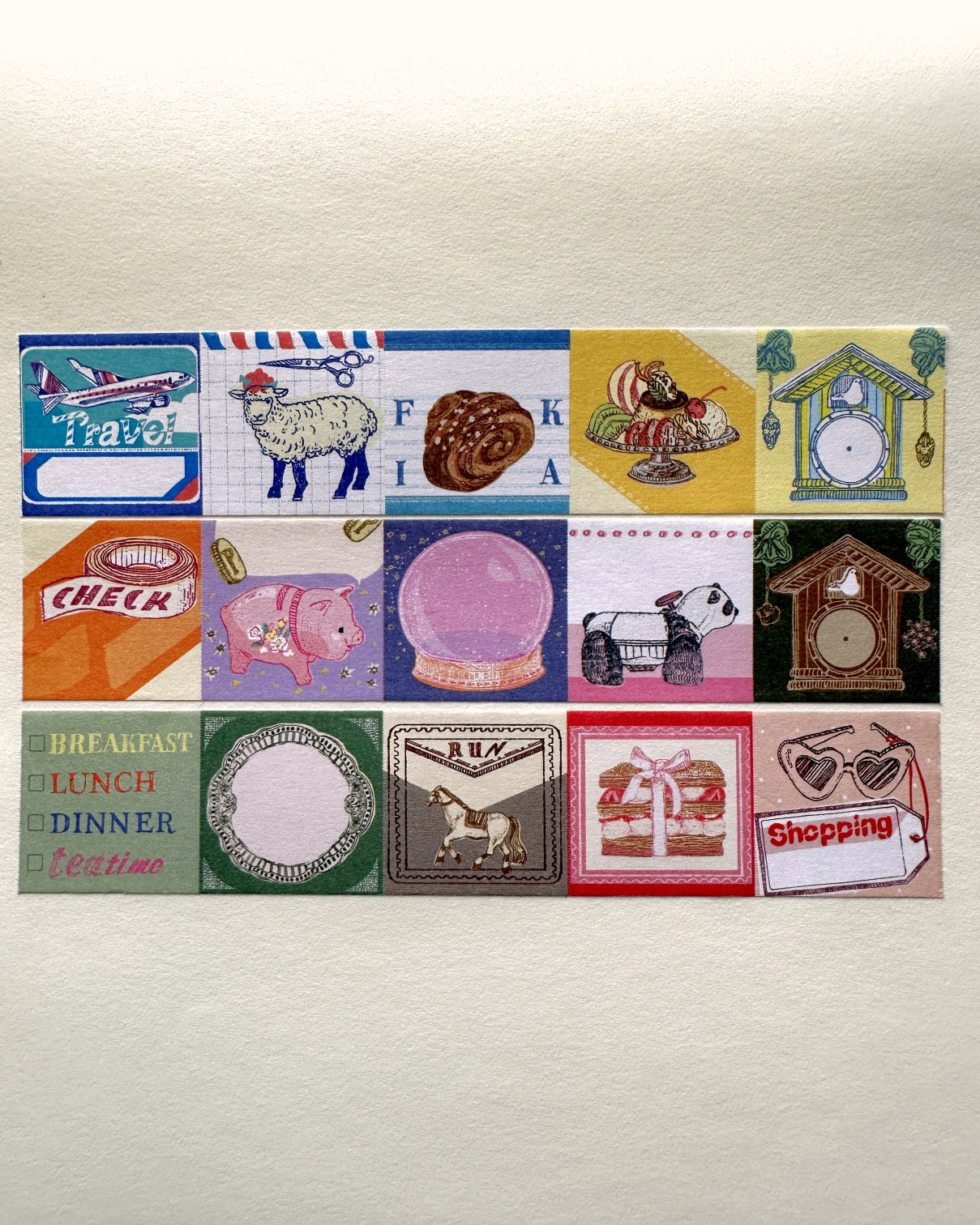 Tegamisha x Ine-no-Sai-ro - Schedule mini square memo sticky roll SAMPLES