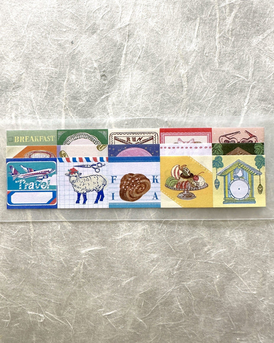 Tegamisha x Ine-no-Sai-ro - Schedule mini square memo sticky roll SAMPLES