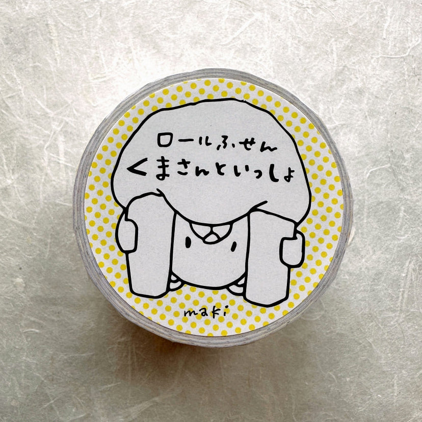 Tegamisha x Maki - Together with Kumasan sticky memo roll SAMPLES