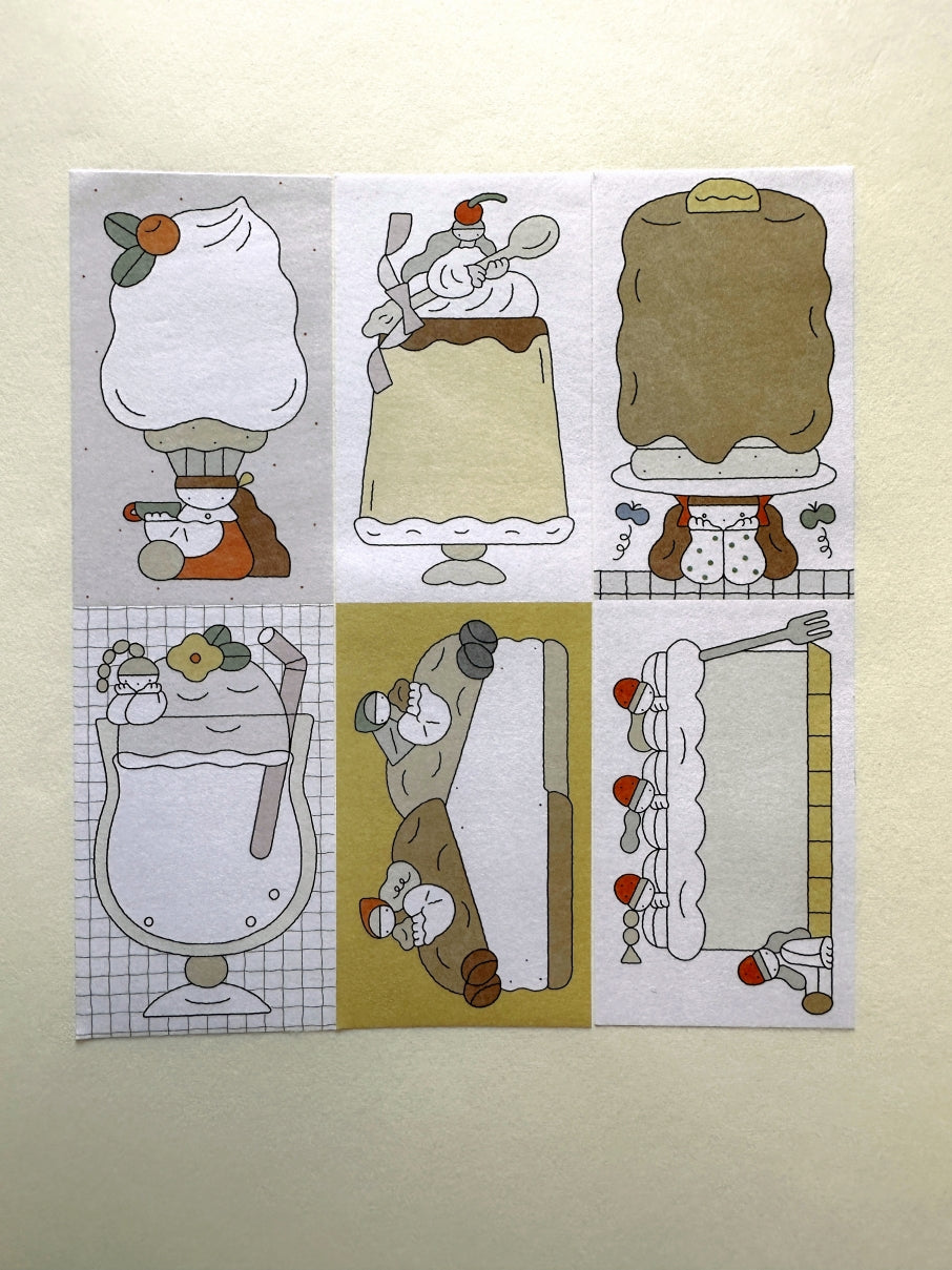 Hagamegumi - Sweets sticky memo roll SAMPLES