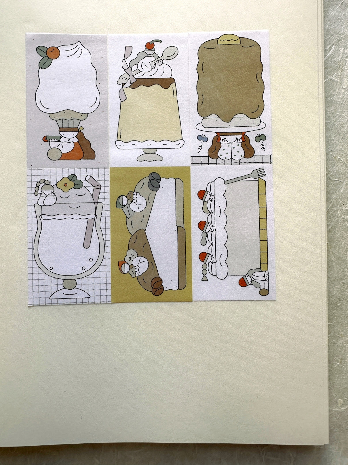 Hagamegumi - Sweets sticky memo roll SAMPLES