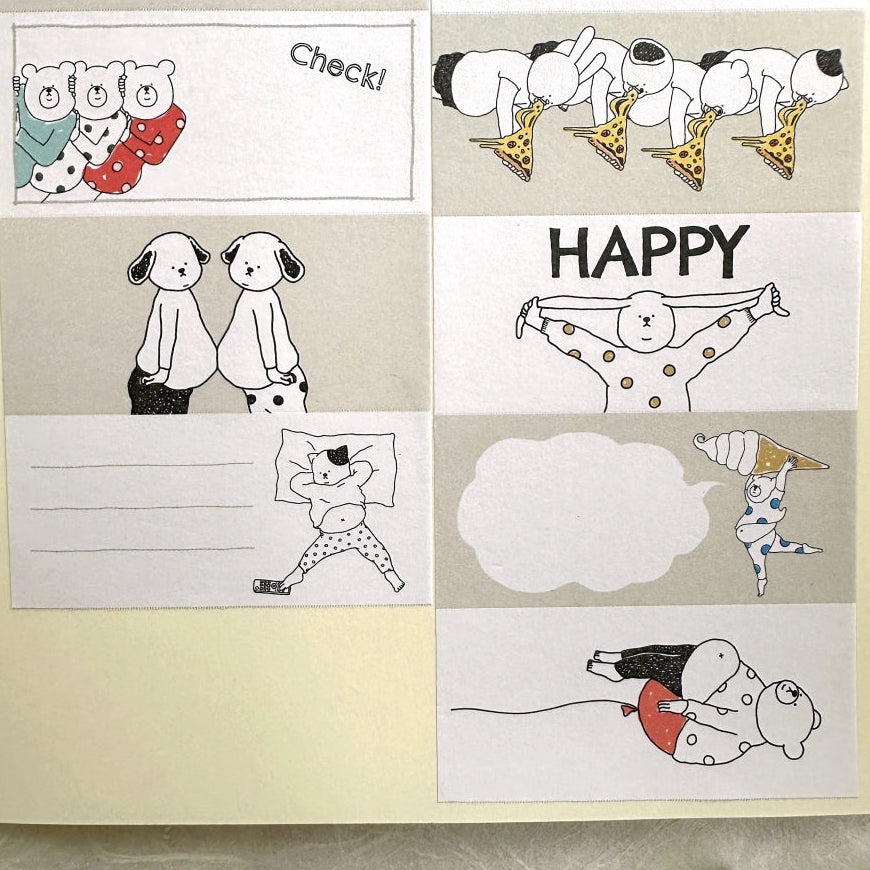 Tegamisha x Yuichi - Pokkori petit sticky memo roll SAMPLES