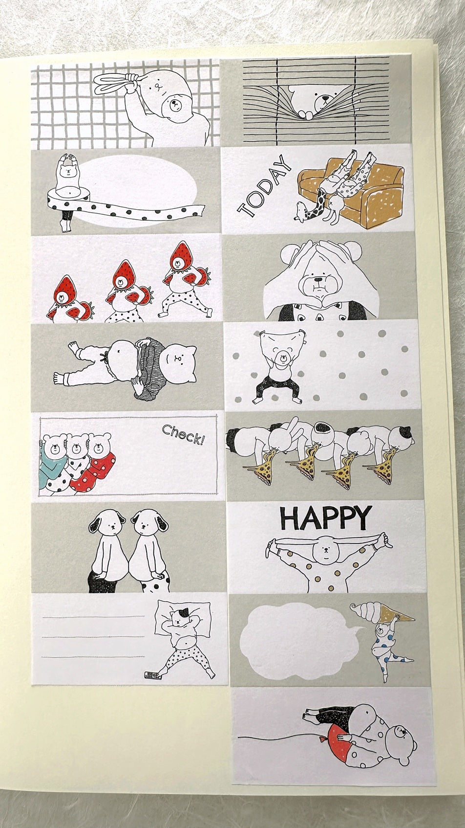 Tegamisha x Yuichi - Pokkori petit sticky memo roll SAMPLES