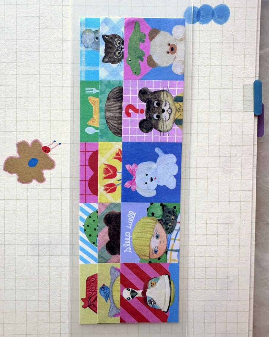 Tegamisha x marini monteany - Fun Fun mini square memo sticky roll SAMPLES