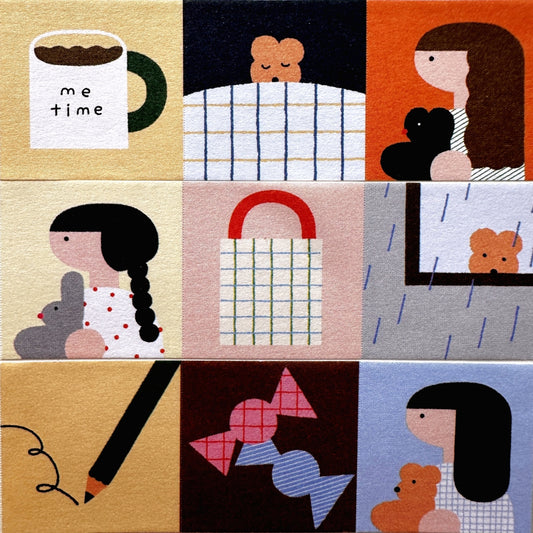Tegamisha x Shimamura Hikari - Sun & Rain mini square memo sticky roll SAMPLES