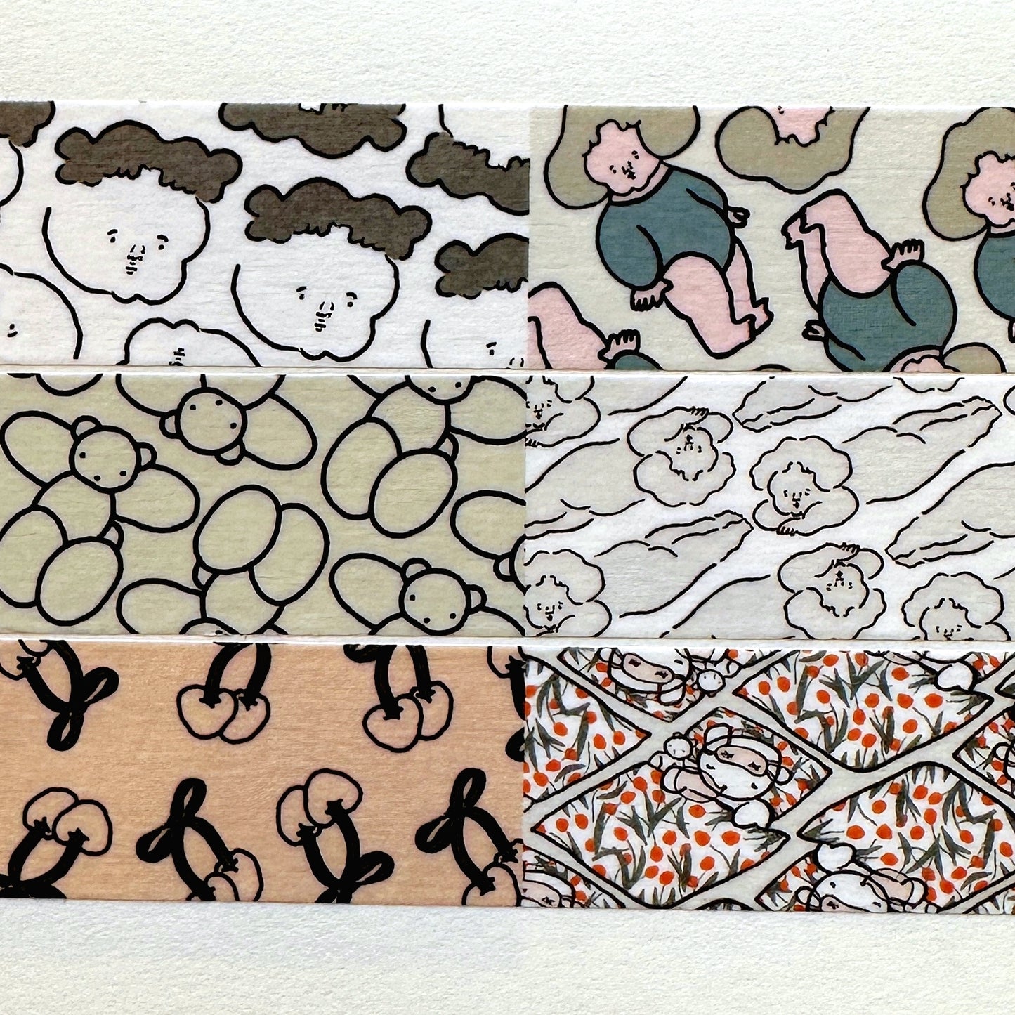 Nagaki Perm - Garagara perforated washi tape SAMPLES