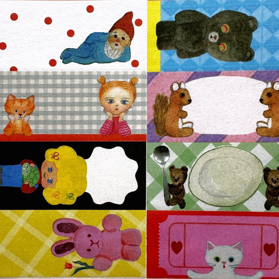 Tegamisha x marini * monteany - Tanoshii petit sticky memo roll SAMPLES
