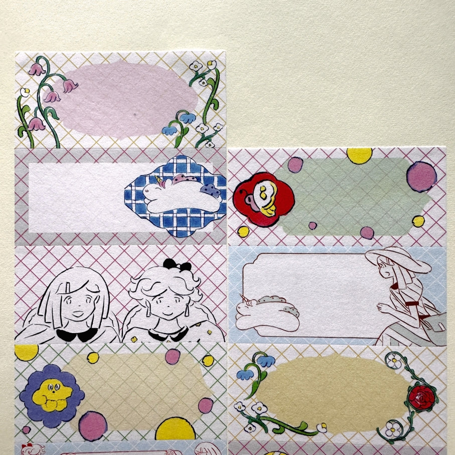 Tegamisha x Heisuke Kitazawa - Bookmarks and Page-Turning petit sticky memo roll SAMPLES