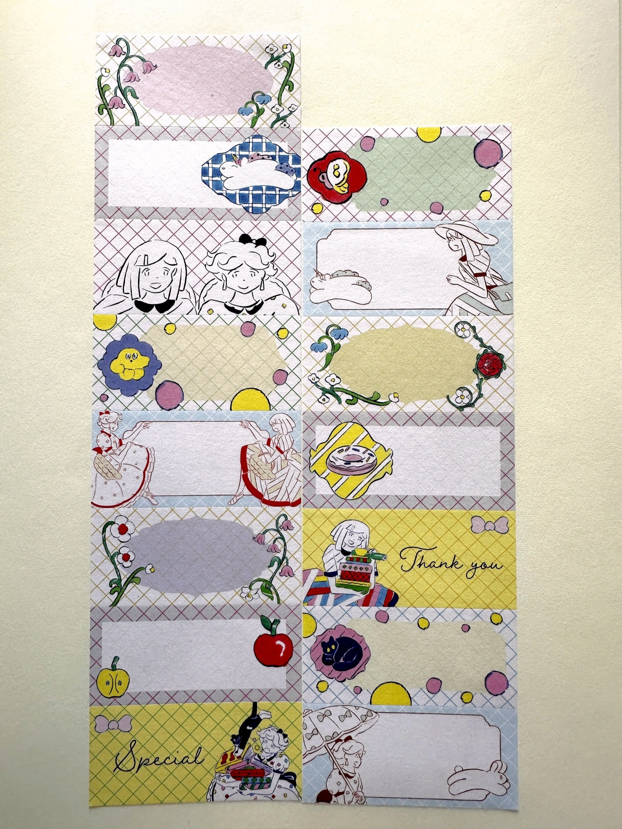 Tegamisha x Heisuke Kitazawa - Bookmarks and Page-Turning petit sticky memo roll SAMPLES