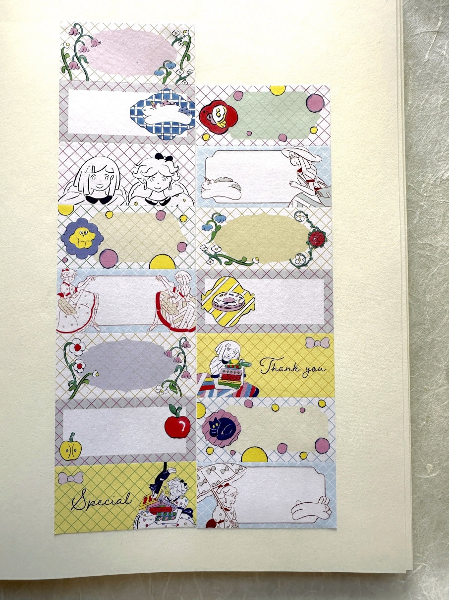 Tegamisha x Heisuke Kitazawa - Bookmarks and Page-Turning petit sticky memo roll SAMPLES