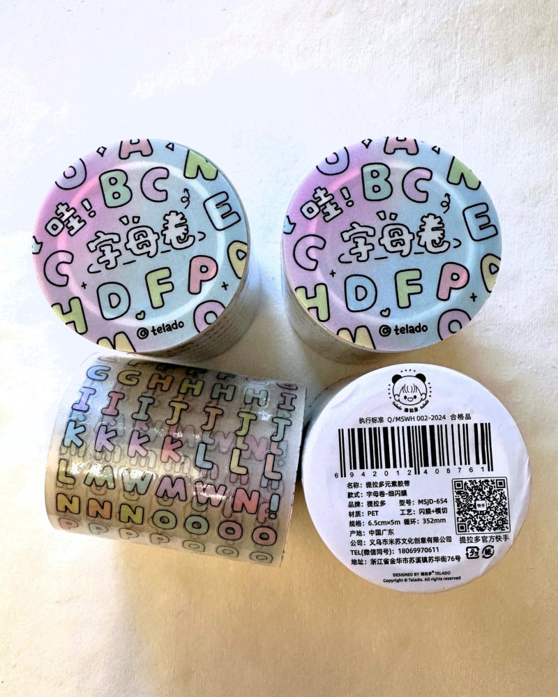 Telado - ABC kiss-cut frosted PET tape SAMPLES