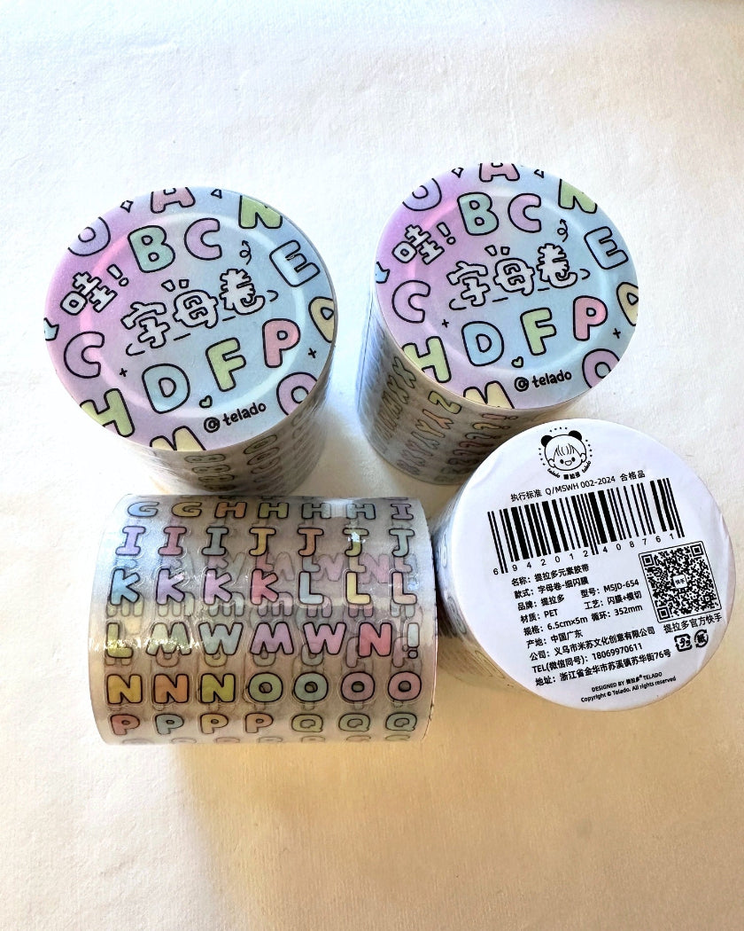 Telado - ABC kiss-cut frosted PET tape SAMPLES