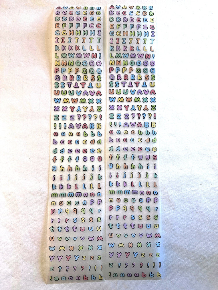 Telado - ABC kiss-cut frosted PET tape SAMPLES