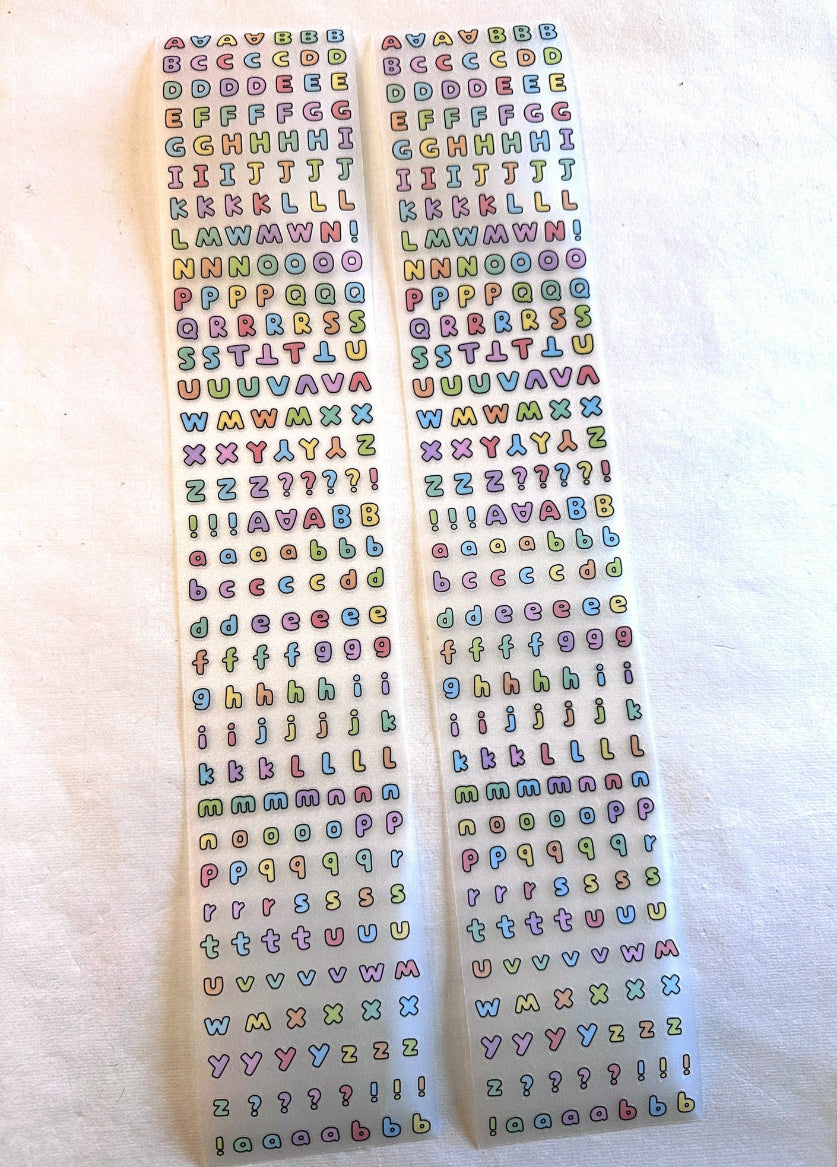 Telado - ABC kiss-cut frosted PET tape SAMPLES