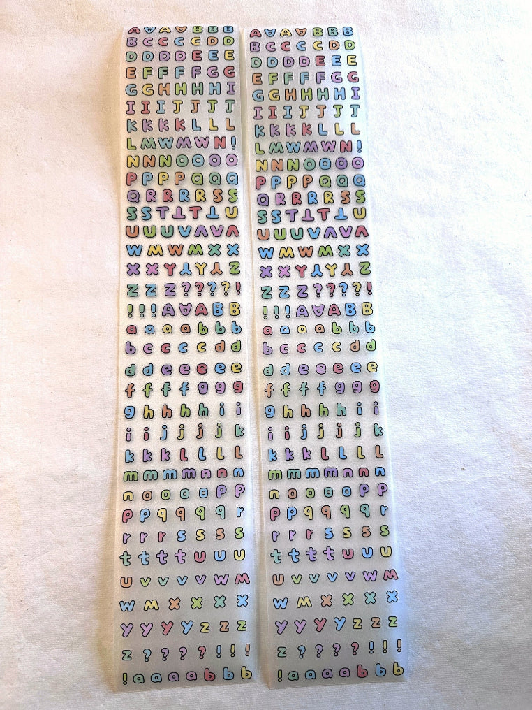 Telado - ABC kiss-cut frosted PET tape SAMPLES