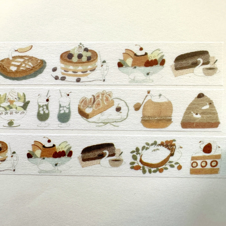 Tobimatsu Shoichiro - Swan Seasonal Desserts washi tape SAMPLES