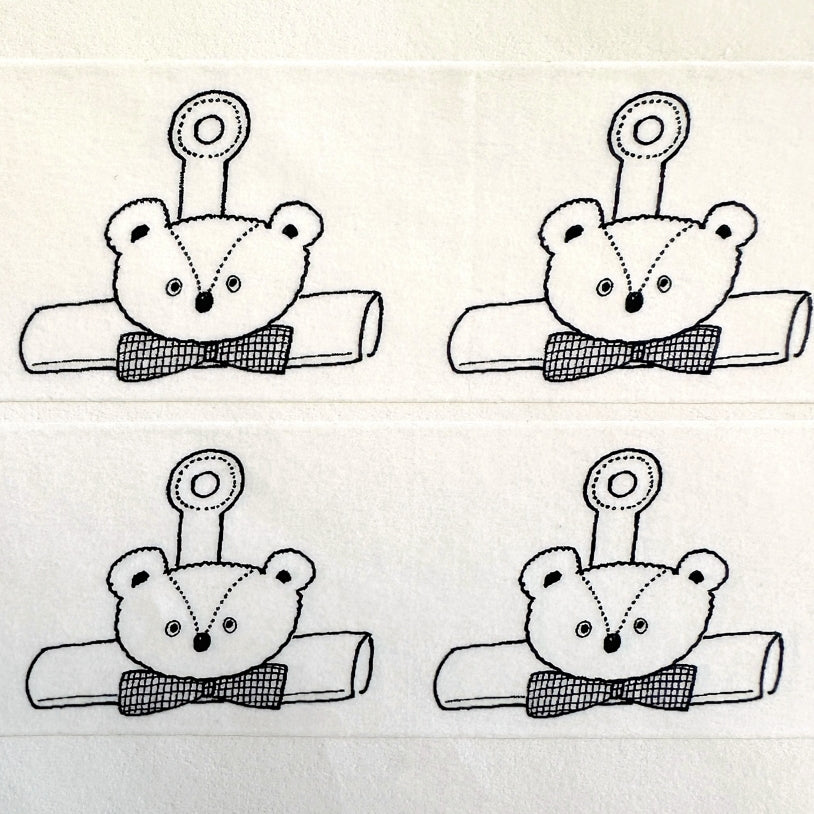 Tobimatsu Shoichiro - Suzu and the Bear Clip washi tape SAMPLES