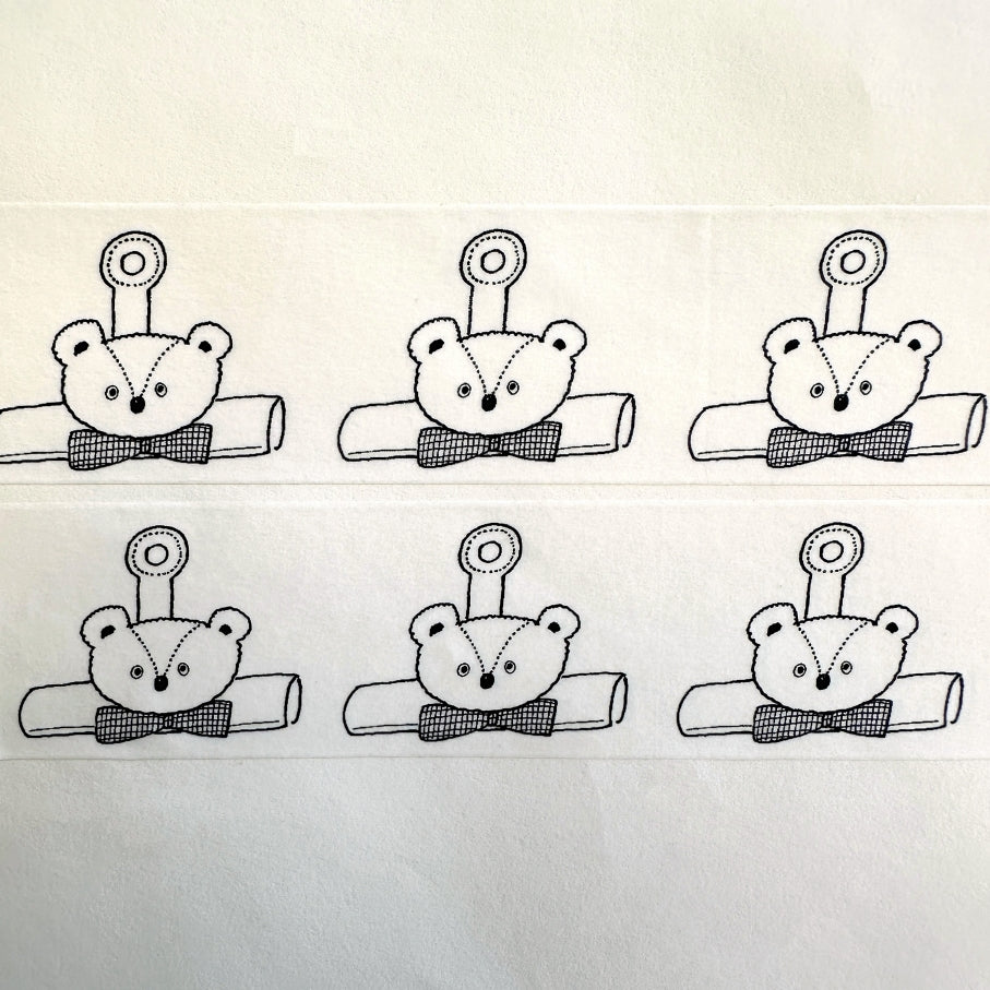 Tobimatsu Shoichiro - Suzu and the Bear Clip washi tape SAMPLES