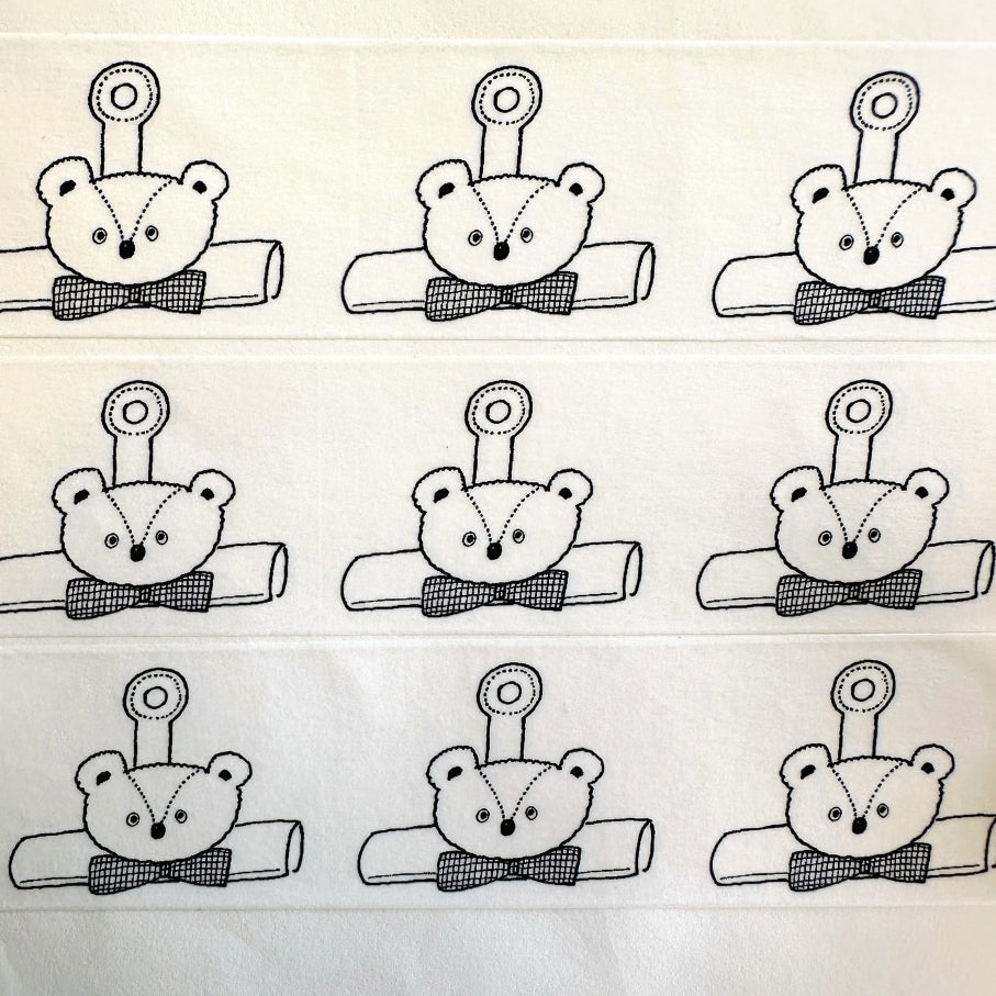 Tobimatsu Shoichiro - Suzu and the Bear Clip washi tape SAMPLES