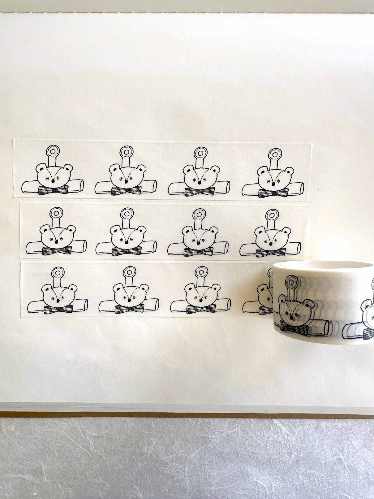 Tobimatsu Shoichiro - Suzu and the Bear Clip washi tape SAMPLES
