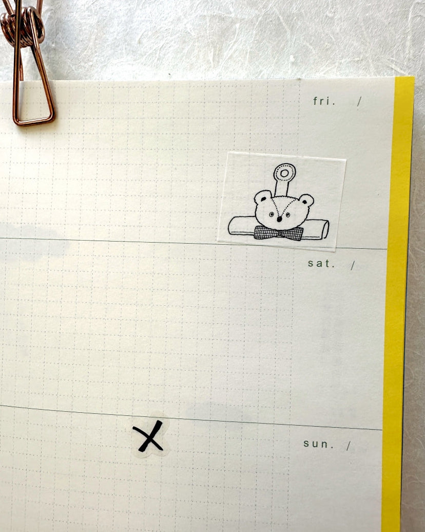 Tobimatsu Shoichiro - Suzu and the Bear Clip washi tape SAMPLES