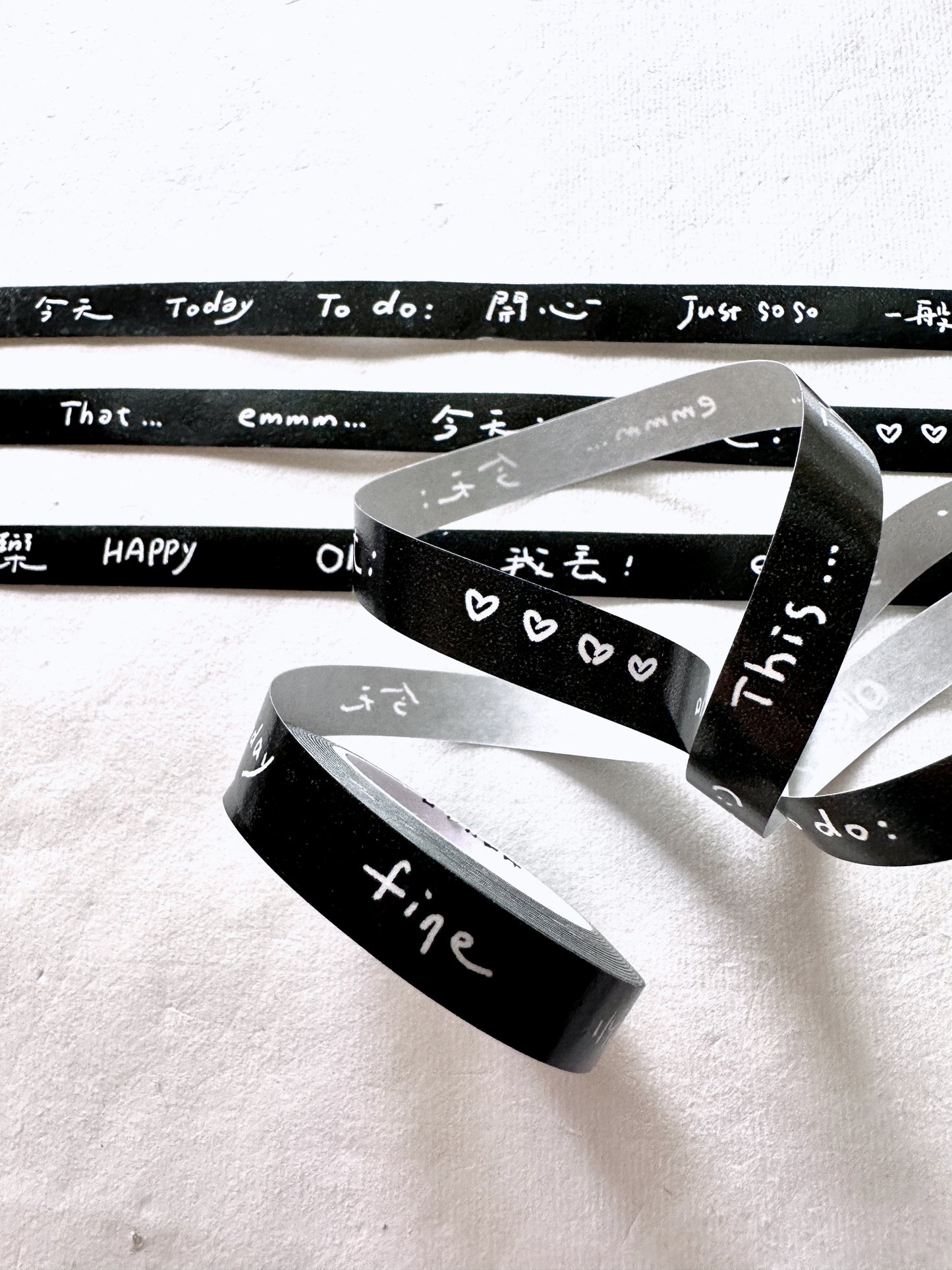 Wanle Studio - Today's Phrases slim washi tape SAMPLES