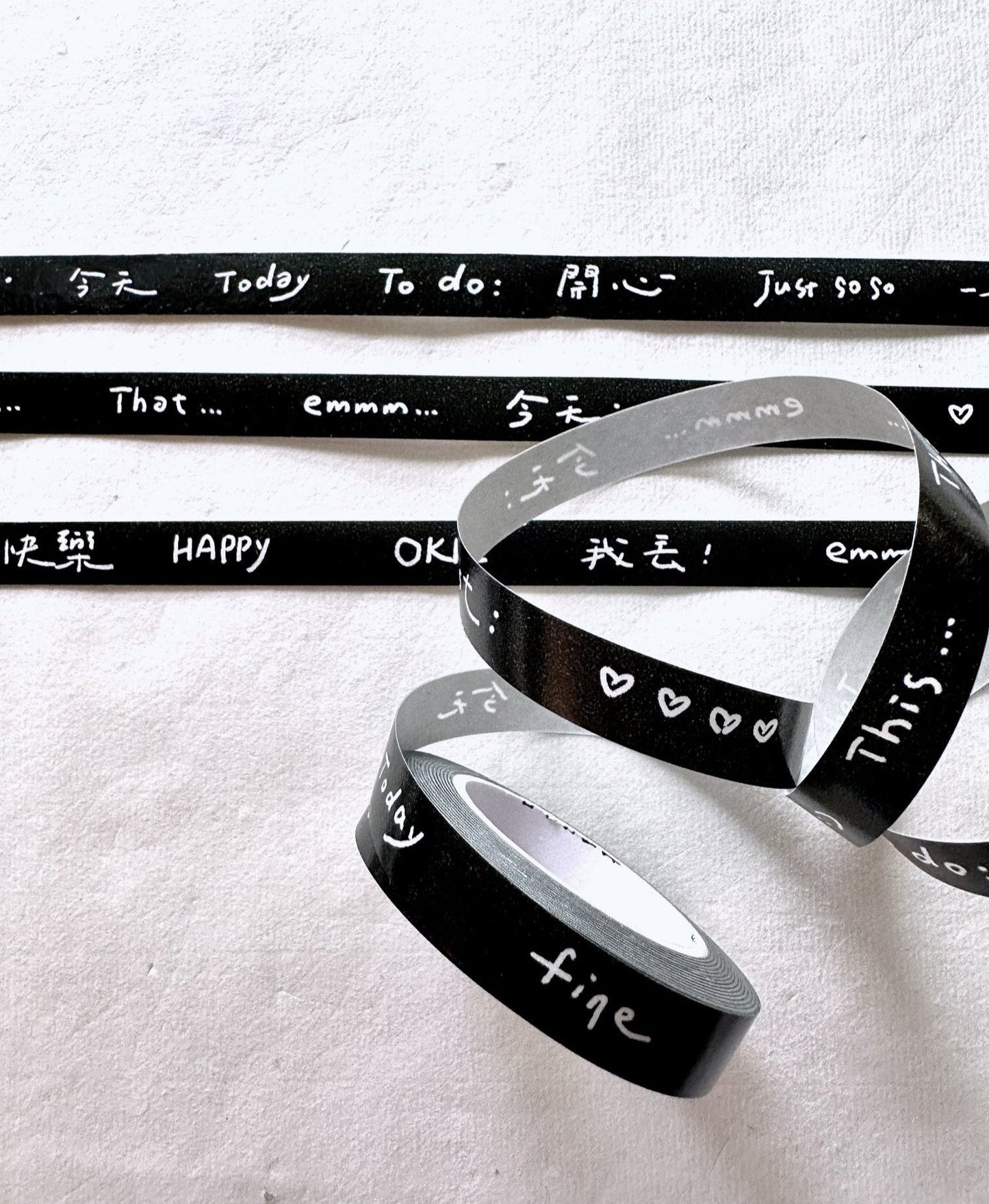 Wanle Studio - Today's Phrases slim washi tape SAMPLES