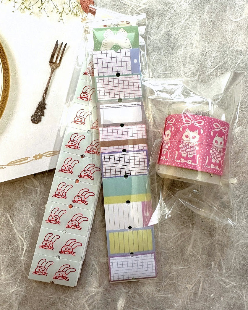 36Sublo x Necktie - Rabbit label sticker roll SAMPLES