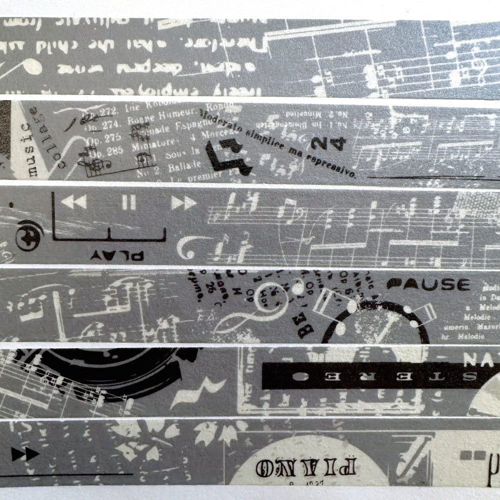 Traveling on Paper - Music Collage washi tape SAMPLES