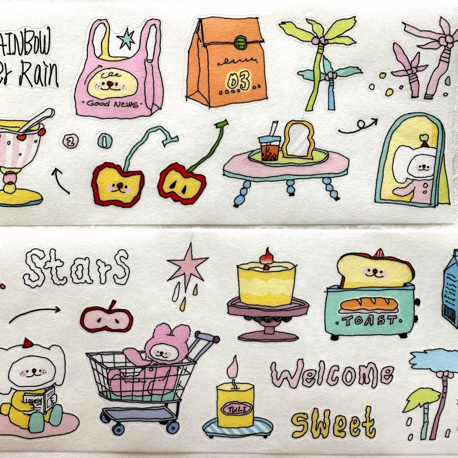 TuLi - Welcome Sweet kiss-cut washi tape SAMPLES