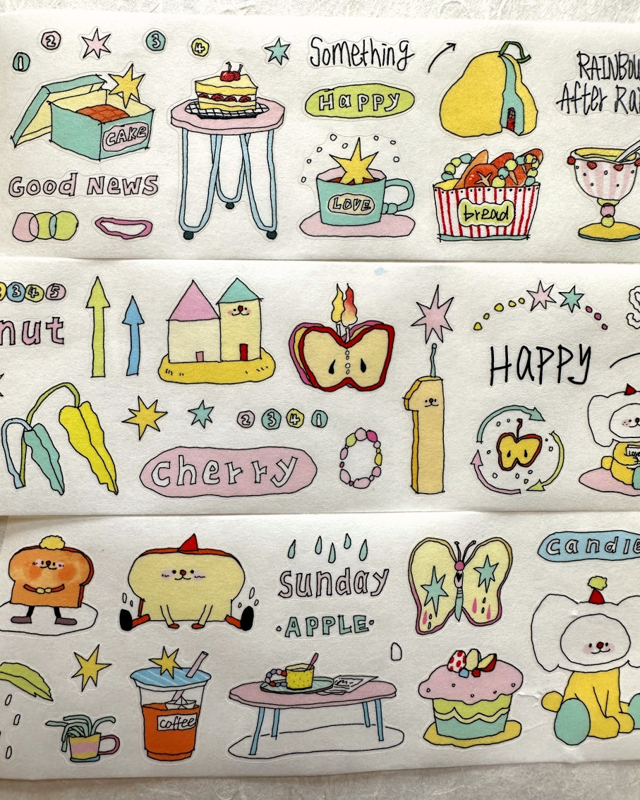 TuLi - Welcome Sweet kiss-cut washi tape SAMPLES