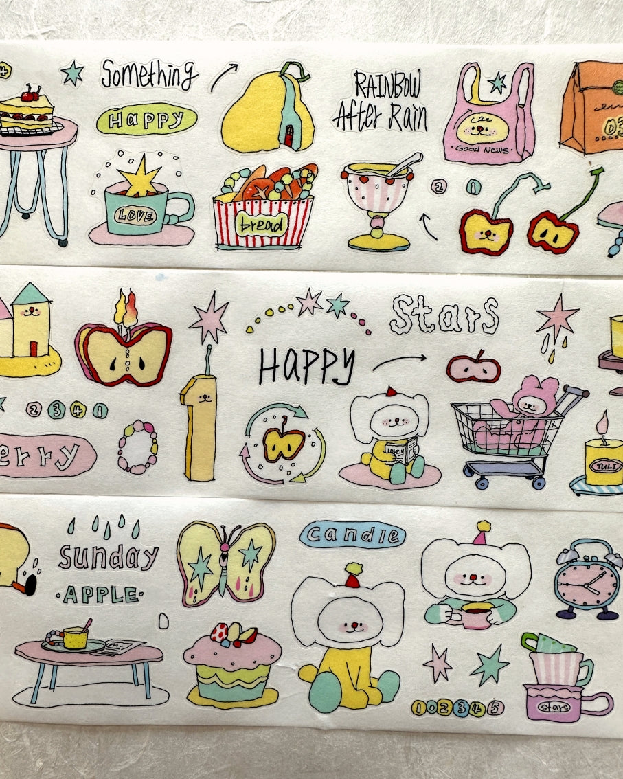 TuLi - Welcome Sweet kiss-cut washi tape SAMPLES