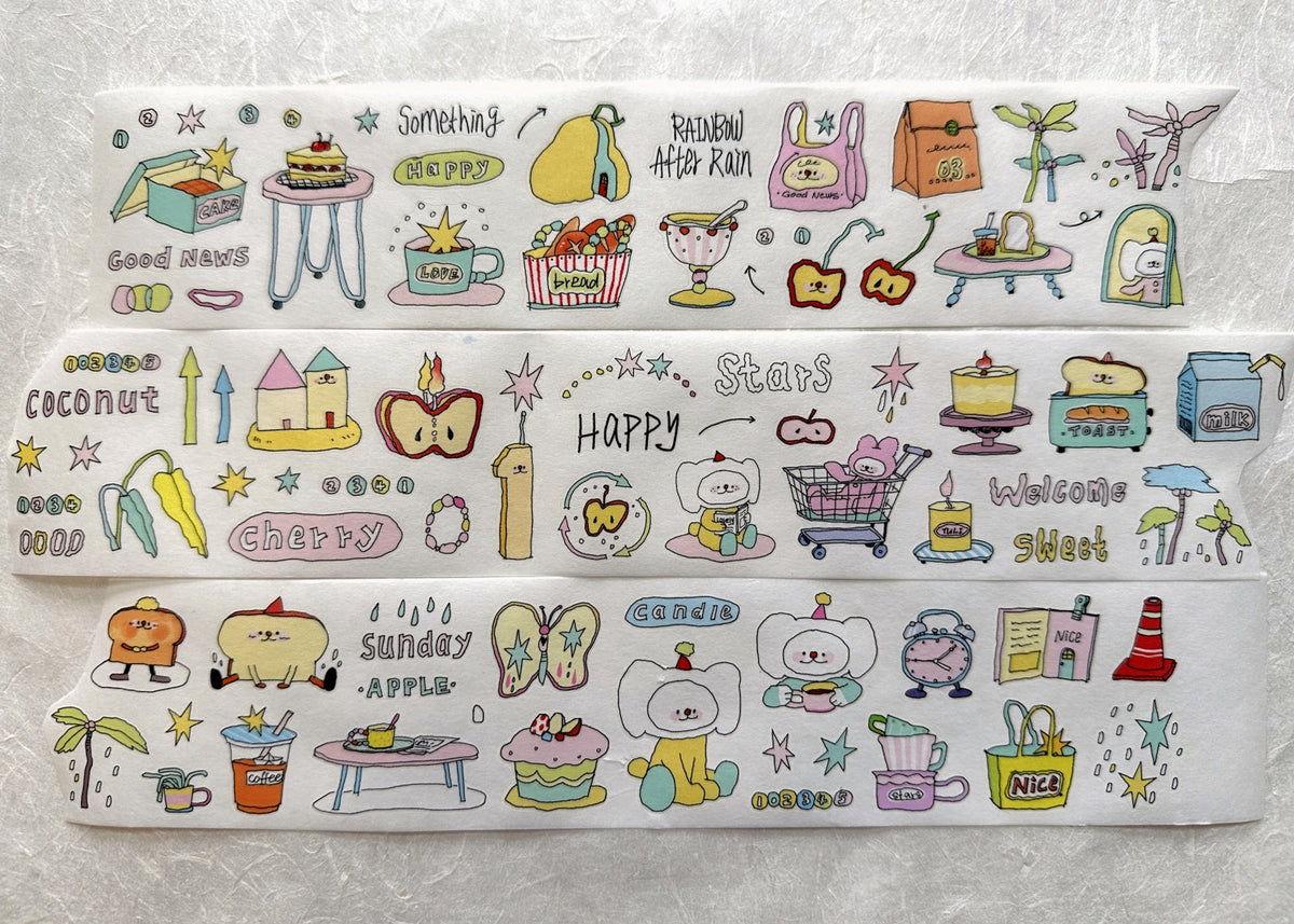 TuLi - Welcome Sweet kiss-cut washi tape SAMPLES