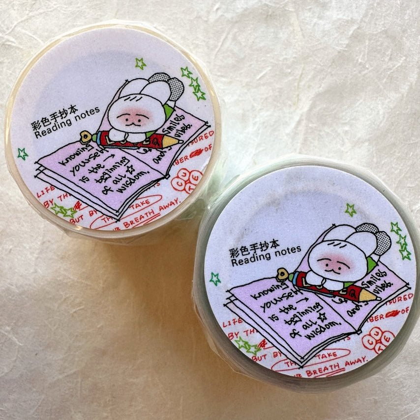 Tuli - Colorful Hand-drawn Reading Notes kiss-cut PET & washi tape SAMPLES