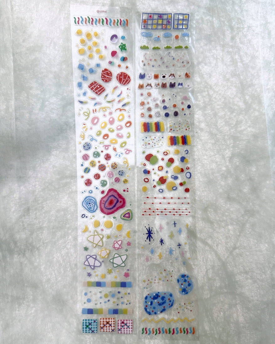 Cyan - Candy Fantasia kiss-cut PET tape SAMPLES