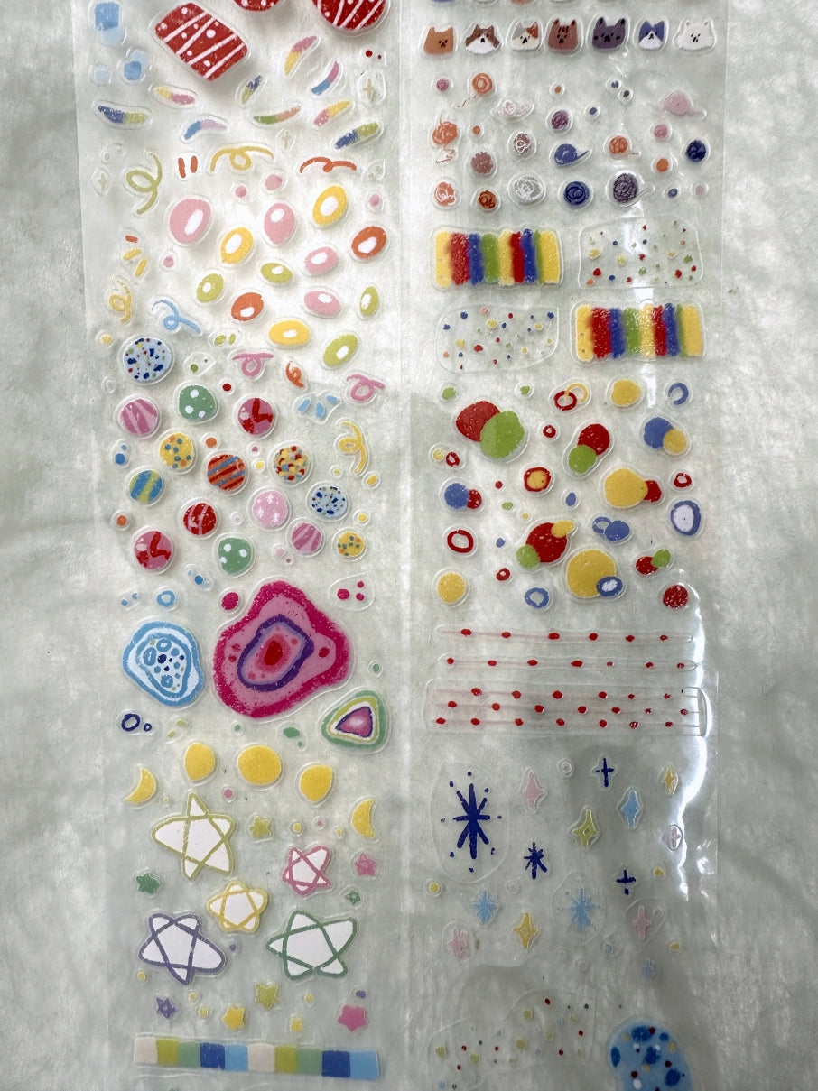 Cyan - Candy Fantasia kiss-cut PET tape SAMPLES