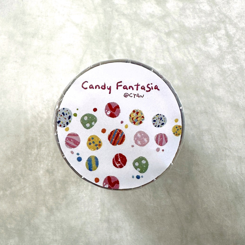 Cyan - Candy Fantasia kiss-cut PET tape SAMPLES