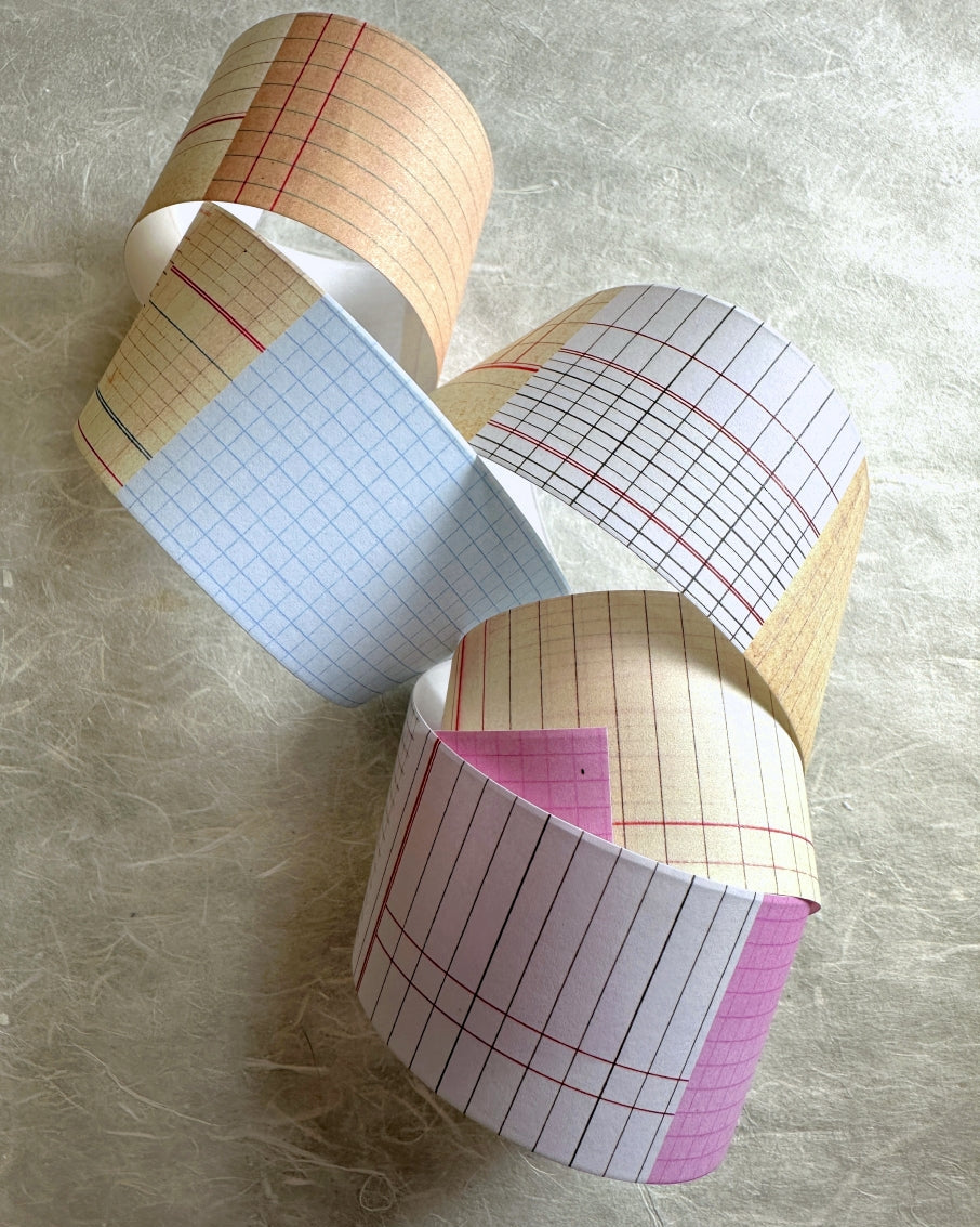 Two Raccoons - Grid matte paper tape SAMPLES